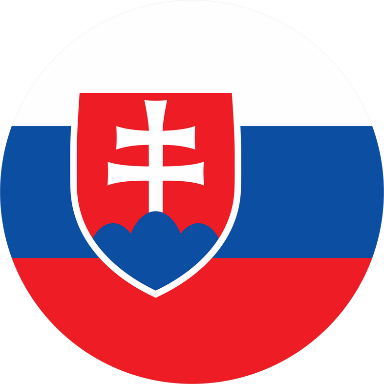 Slovakia flag round shape 111