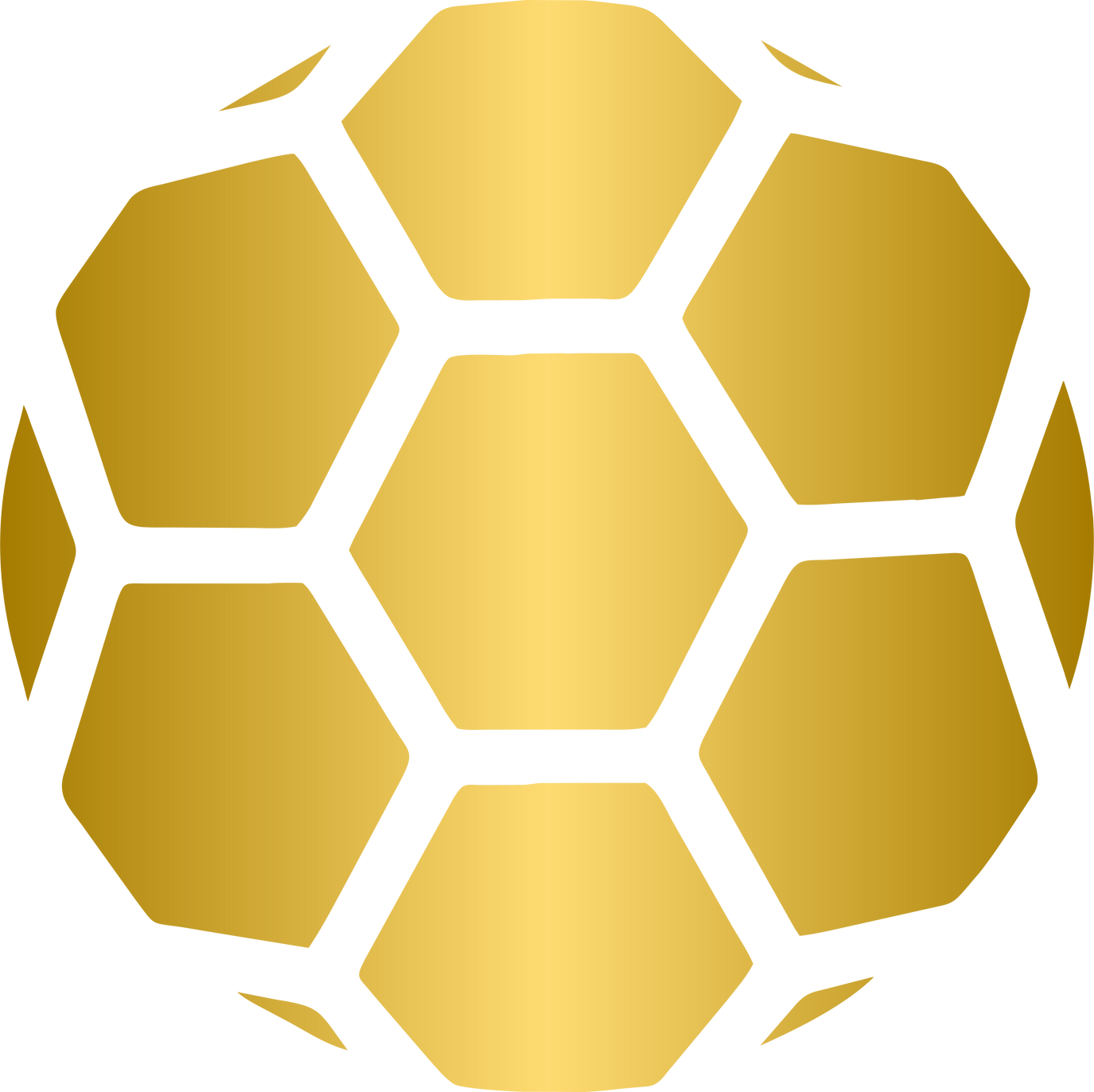 Golden soccer ball